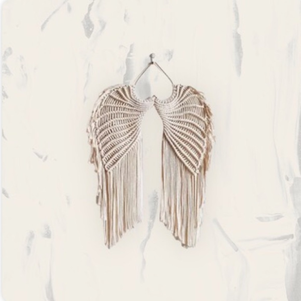 Angel Wings Boho Macramé Wall Hanging, Small - Picture 11 of 12